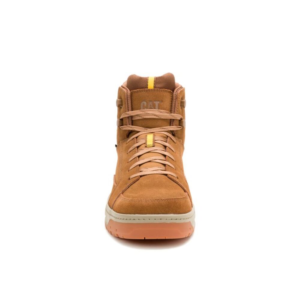 Caterpillar Mens Streamline Court Mid Composite Toe Brown Shoes (NWT) - Picture 3 of 6